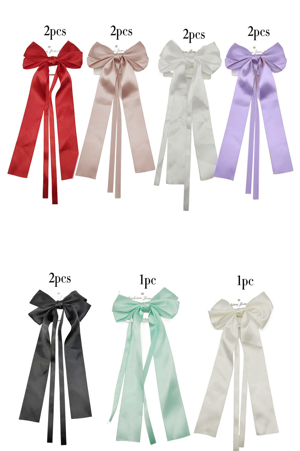 WOMEN'S GIRLS SATIN BOW HAIR CLIP