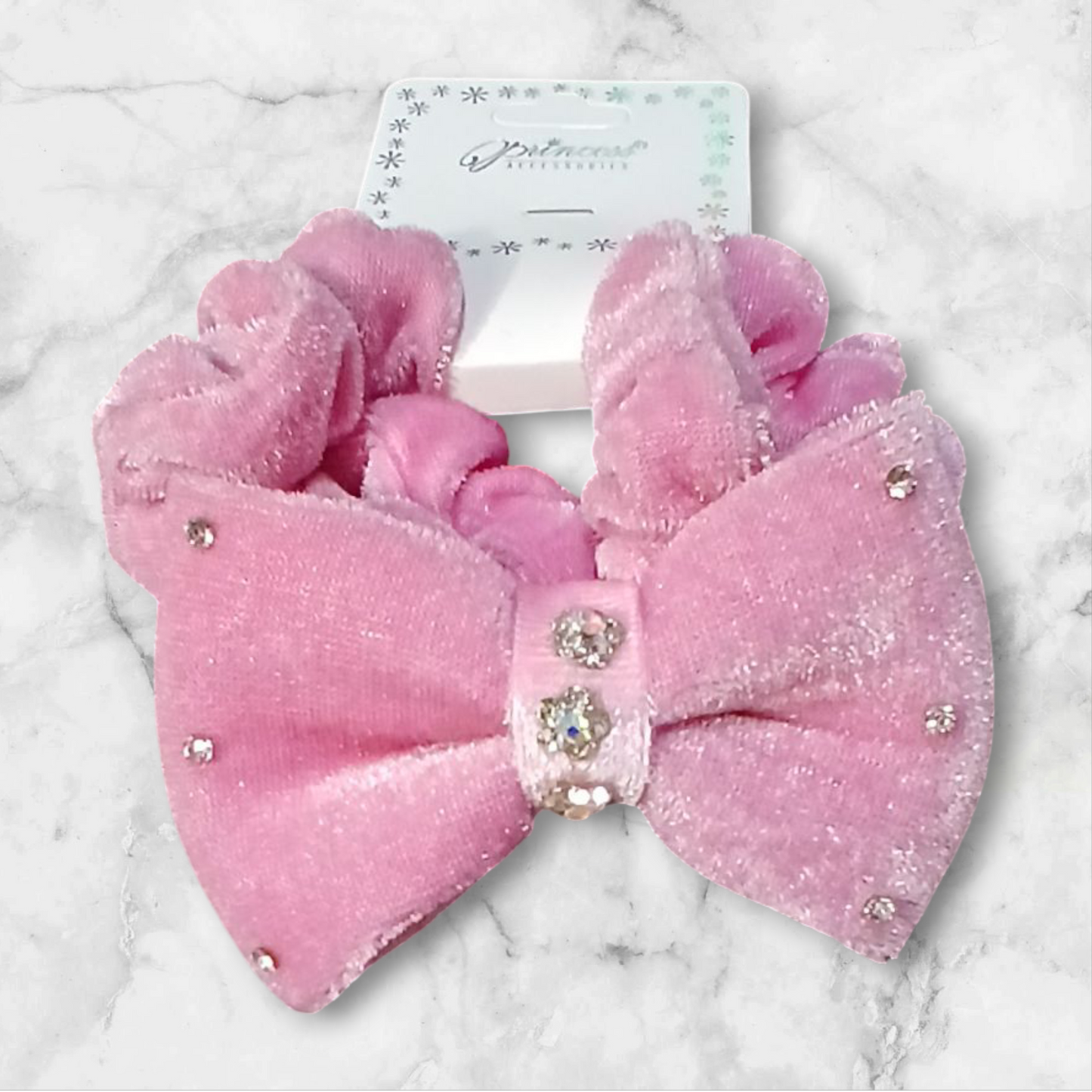 VELVET BOW HAIR SCRUNCHIES