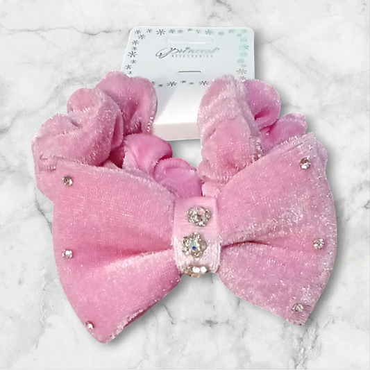 VELVET BOW HAIR SCRUNCHIES