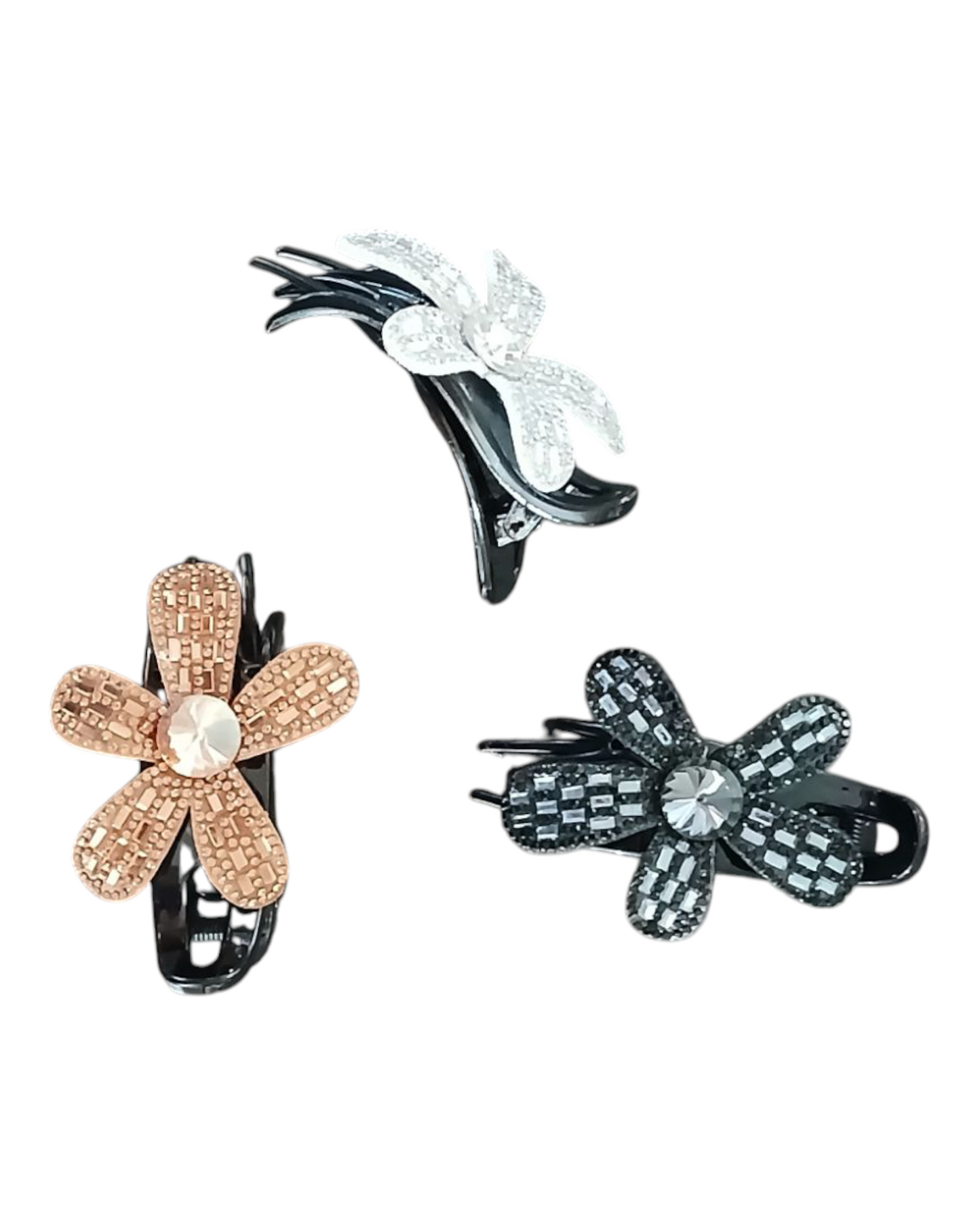 FLOWER DESIGN HAIR CLIPS