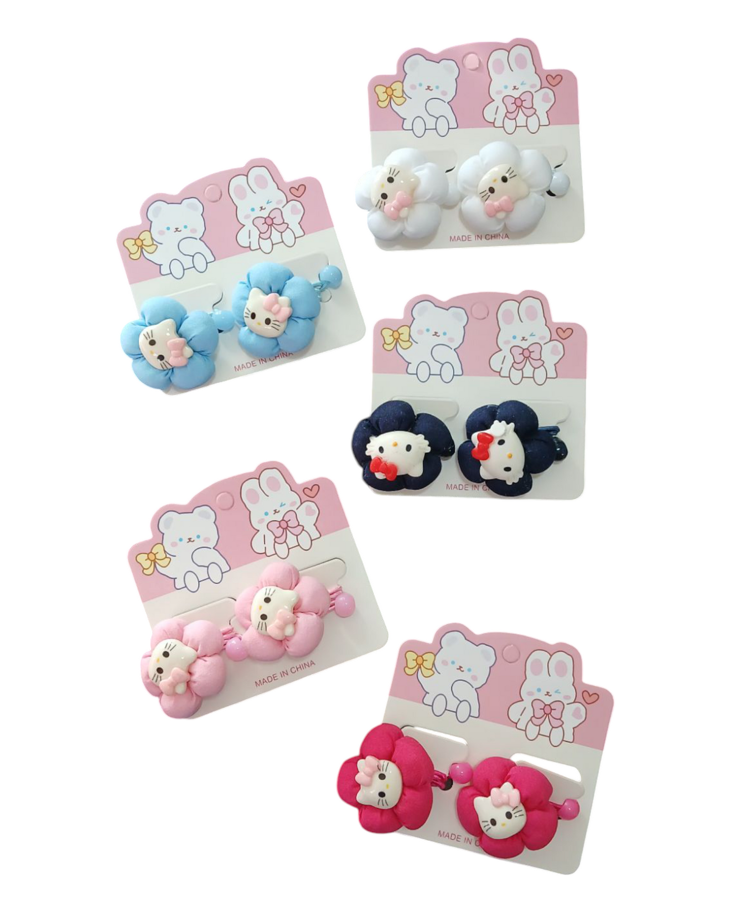 CUTE CAT DESIGN HAIR ELASTIC TIES